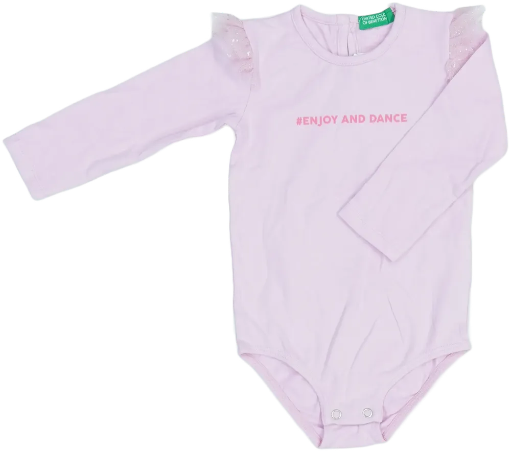 Rózsaszín Benetton Hosszú ujjú body EU 74 / UK 6-9 hónap / US 6-9 hónap