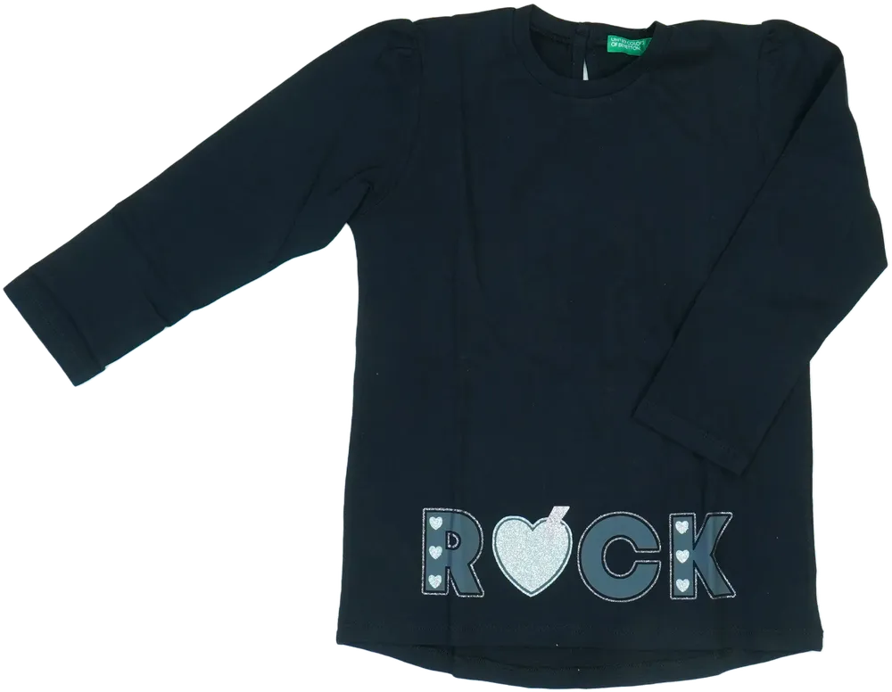 Fekete Benetton Hosszú ujjú felső EU 104 / UK 4 év / US 4T/XS