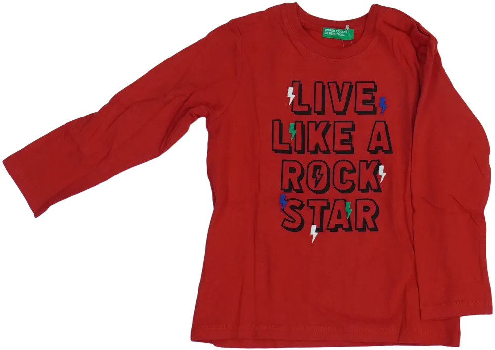 Piros Benetton Hosszú ujjú felső EU 98 / UK 3 év / US 3T