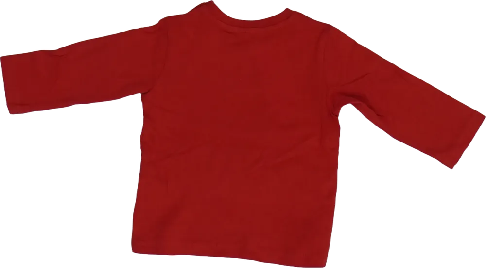 Piros Benetton Hosszú ujjú felső EU 74 / UK 6-9 hónap / US 6-9 hónap