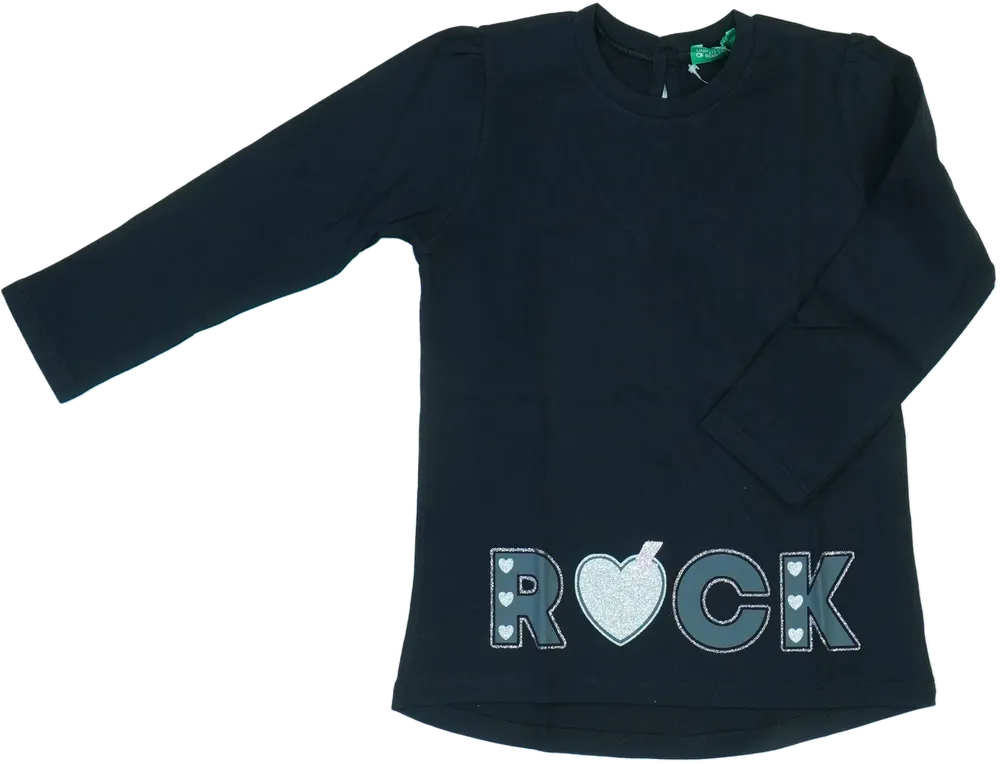 Fekete Benetton Hosszú ujjú felső EU 98 / UK 3 év / US 3T