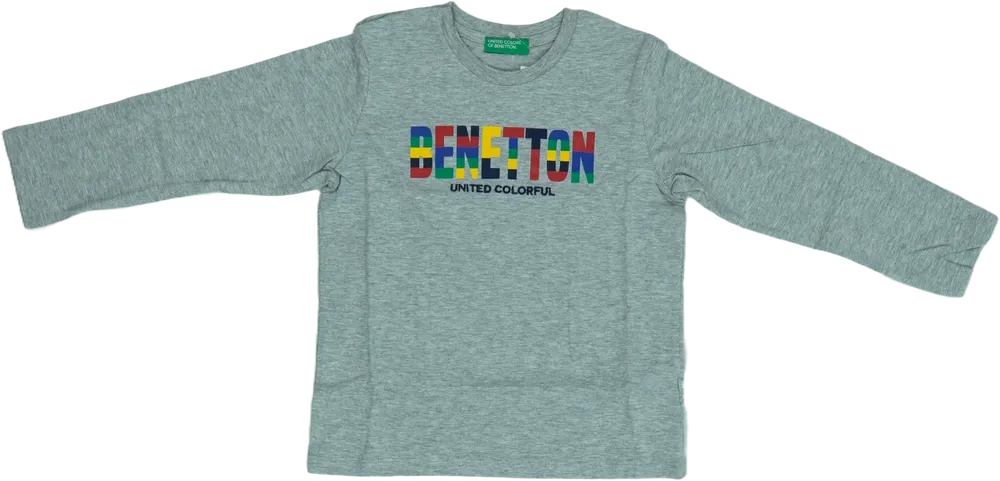 Szürke Benetton Hosszú ujjú felső EU 104 / UK 4 év / US 4T/XS