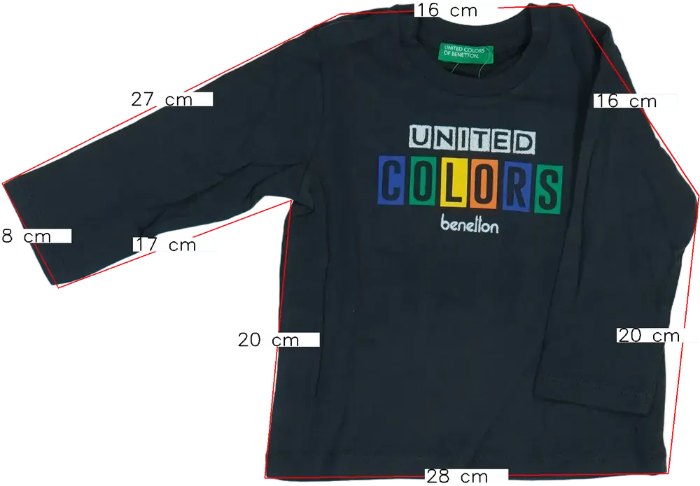 Kék Benetton Hosszú ujjú felső EU 80 / UK 9-12 hónap / US 12 hónap