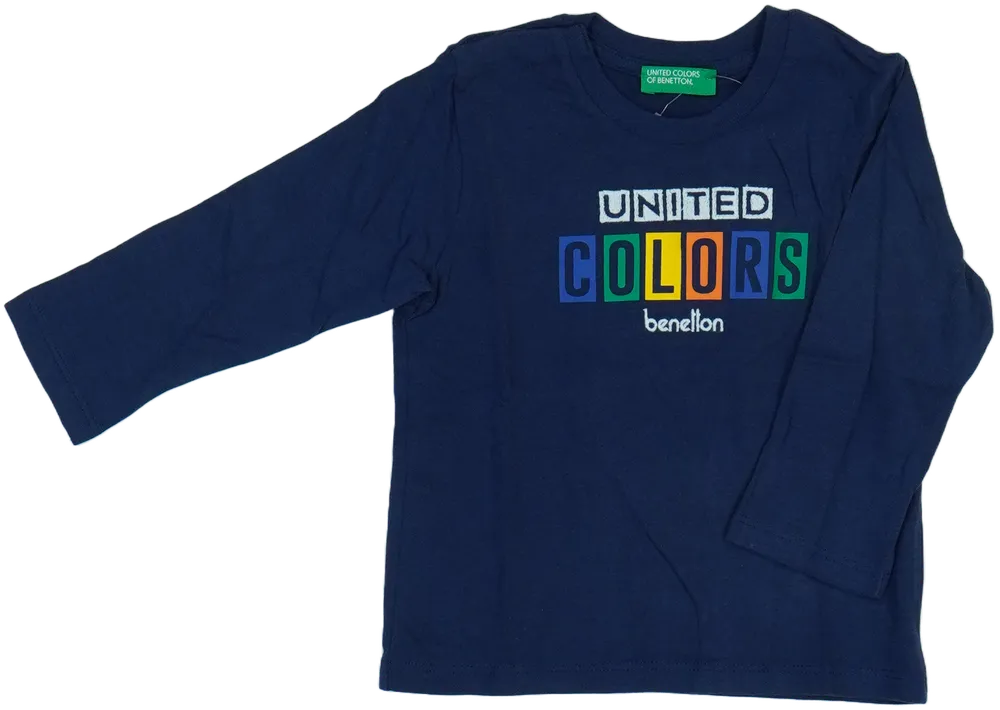 Kék Benetton Hosszú ujjú felső EU 86 / UK 12-18 hónap / US 18 hónap