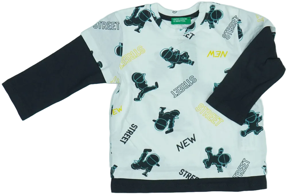 Többszínű Benetton Hosszú ujjú felső EU 86 / UK 12-18 hónap / US 18 hónap