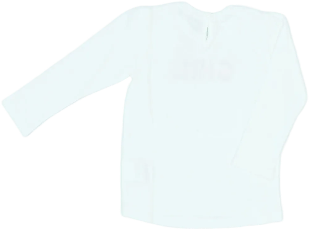 Fehér Benetton Hosszú ujjú felső EU 92 / UK 2 év / US 2T