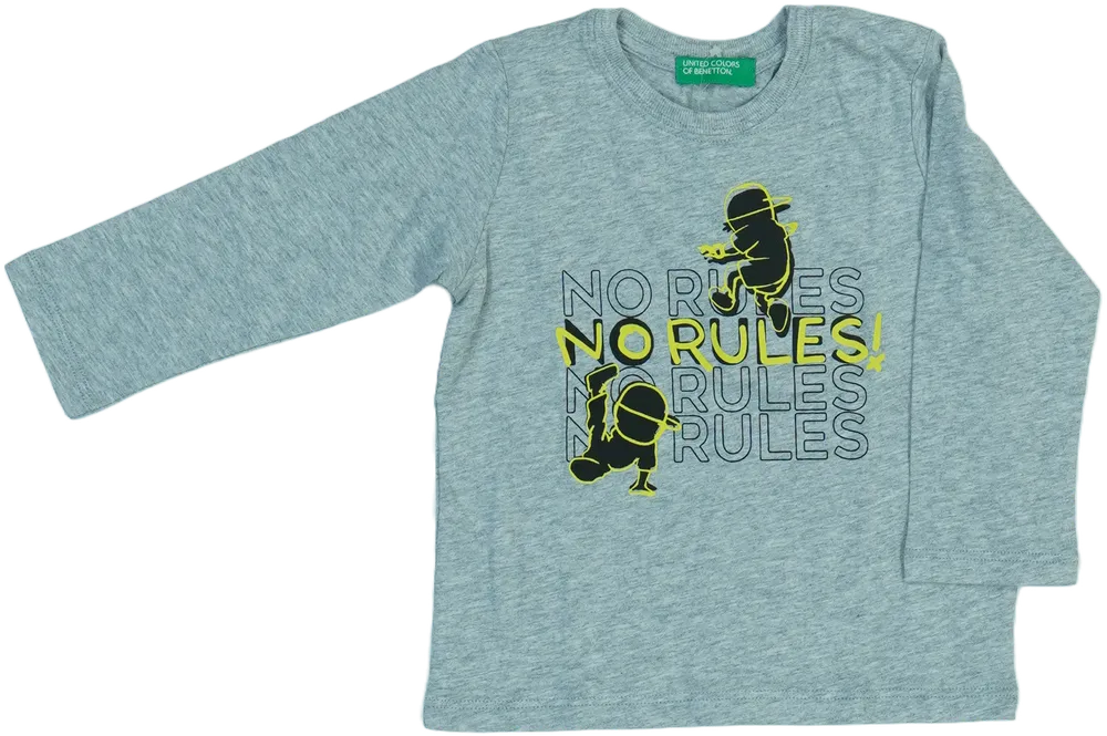 Szürke Benetton Hosszú ujjú felső EU 80 / UK 9-12 hónap / US 12 hónap