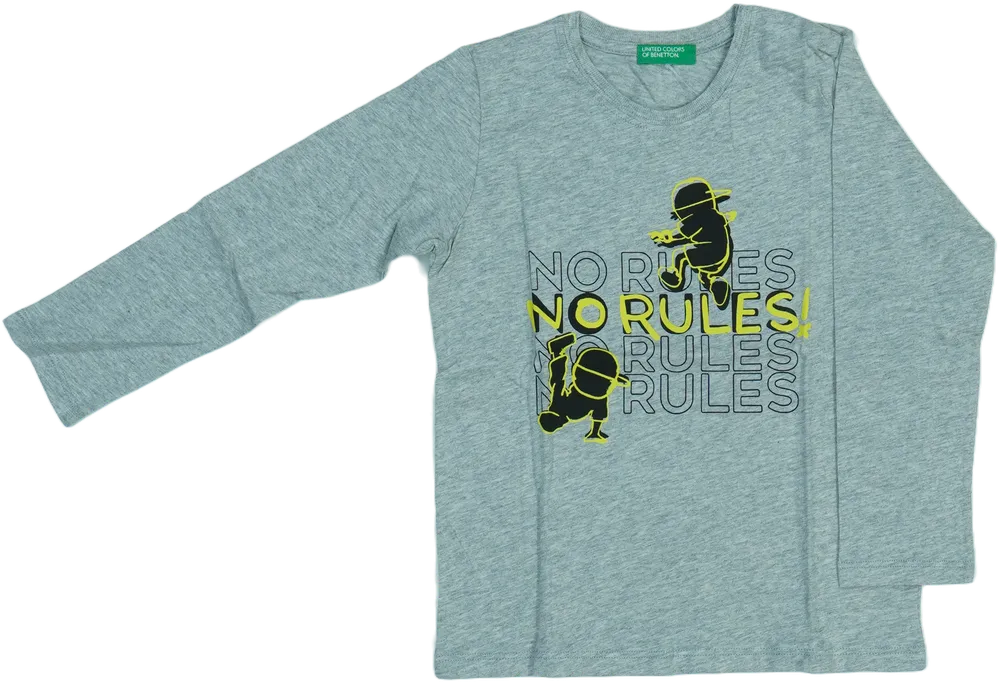 Szürke Benetton Hosszú ujjú felső EU 104 / UK 4 év / US 4T/XS