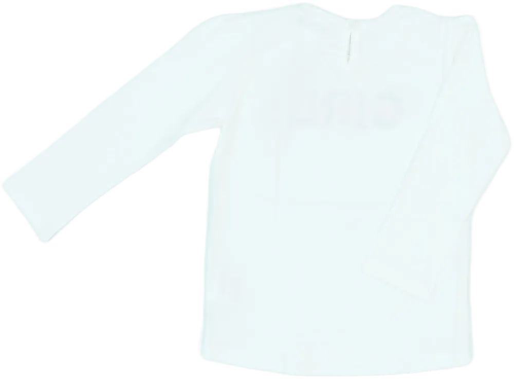Fehér Benetton Hosszú ujjú felső EU 98 / UK 3 év / US 3T