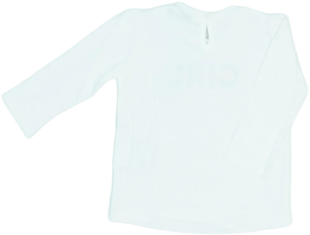 Fehér Benetton Hosszú ujjú felső EU 74 / UK 6-9 hónap / US 6-9 hónap