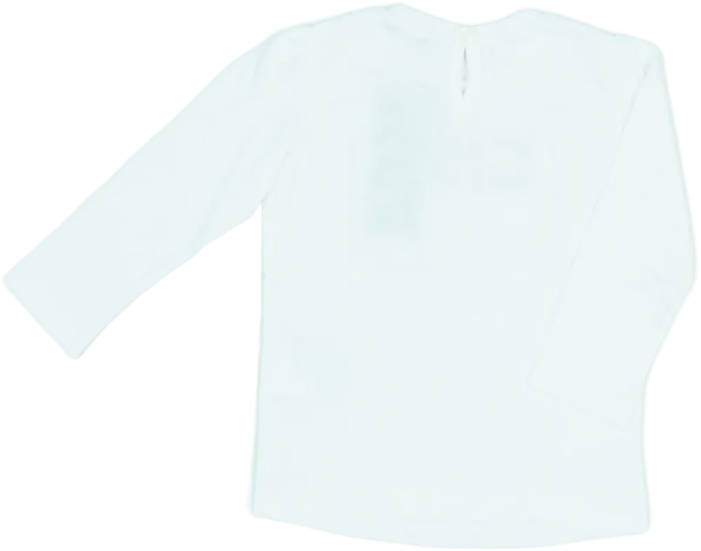 Fehér Benetton Hosszú ujjú felső EU 86 / UK 12-18 hónap / US 18 hónap