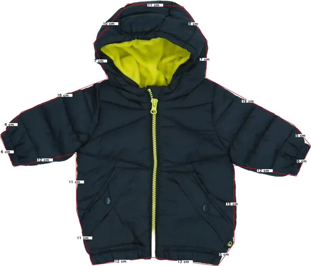 Szürke Benetton Télikabát EU 74 / UK 6-9 hónap / US 6-9 hónap