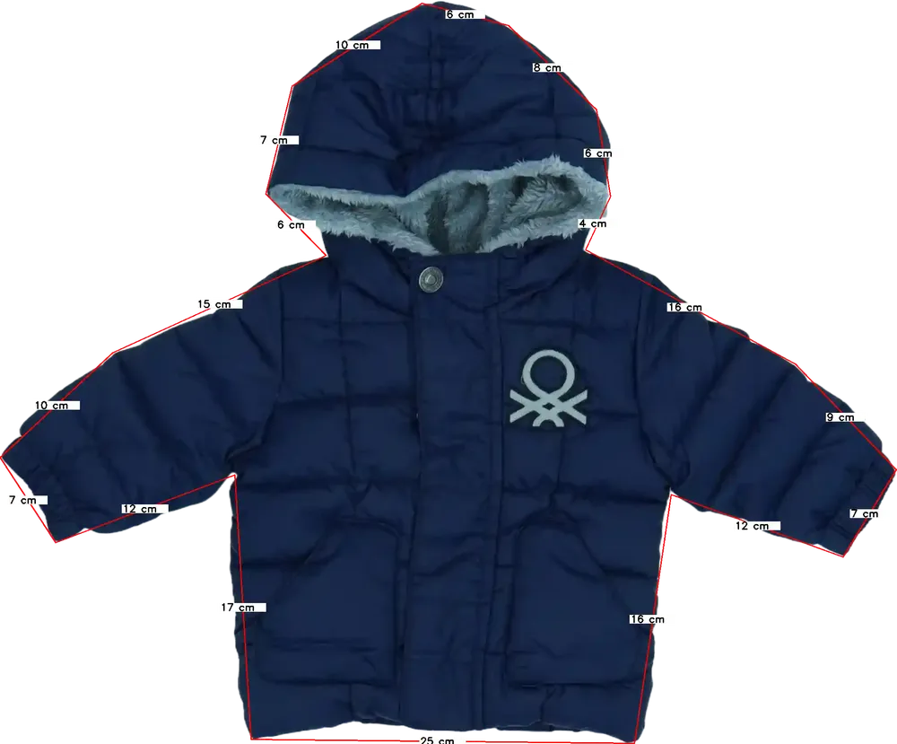 Kék Benetton Télikabát EU 62 / UK 0-3 hónap / US 0-3 hónap