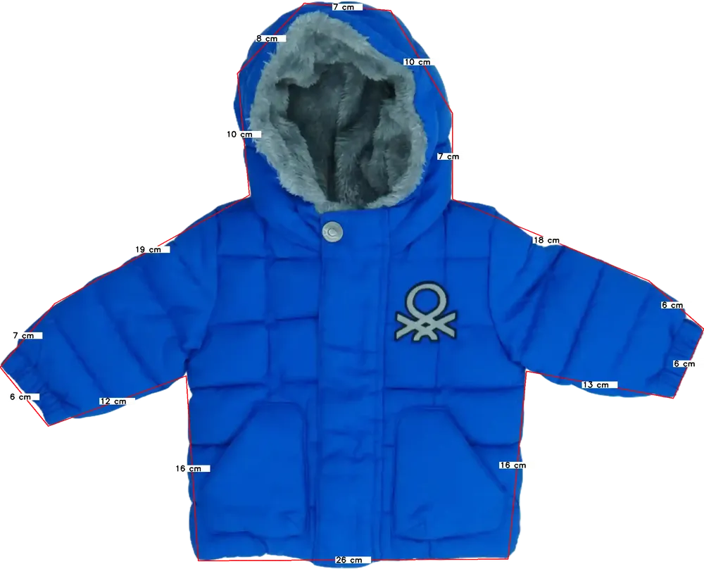 Kék Benetton Télikabát EU 62 / UK 0-3 hónap / US 0-3 hónap