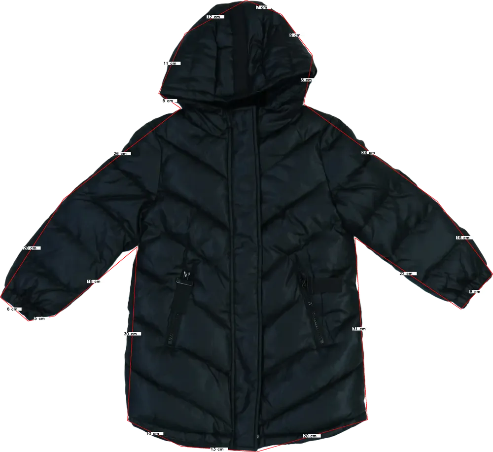 Fekete Benetton Télikabát EU 122 / UK 7 év / US 7 év/M