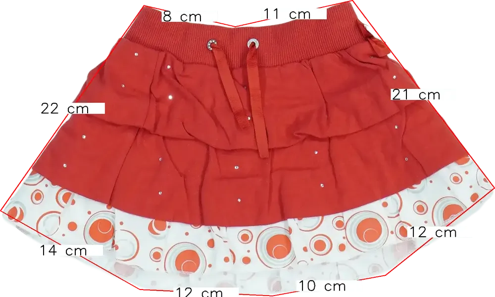 Piros Trudi Szoknya EU 68 / UK 3-6 hónap / US 3-6 hónap