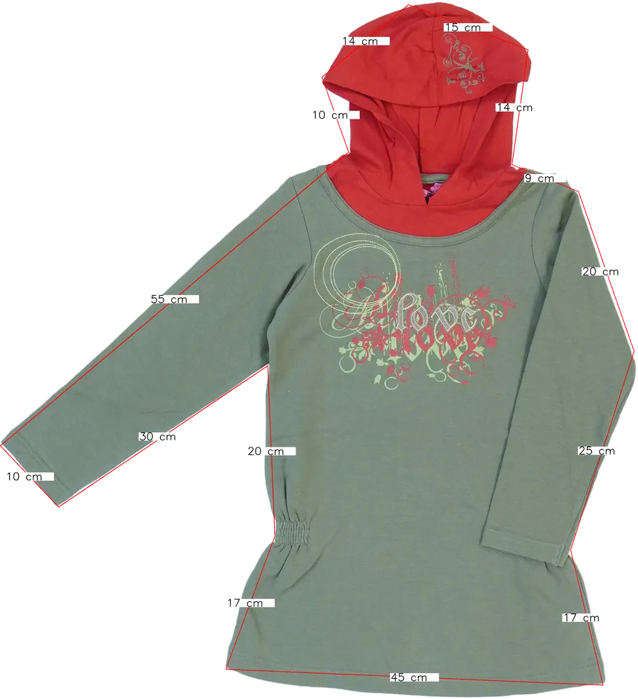 Zöld Creem Kapucnis pulóver EU 128 / UK 8 év / US 8 év/M