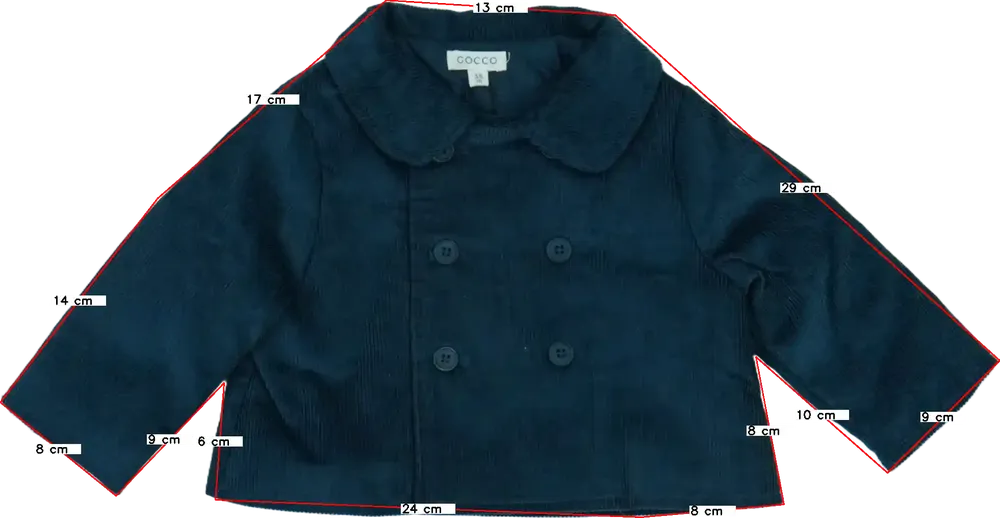 Kék Gocco Átmeneti kabát EU 68 / UK 3-6 hónap / US 3-6 hónap