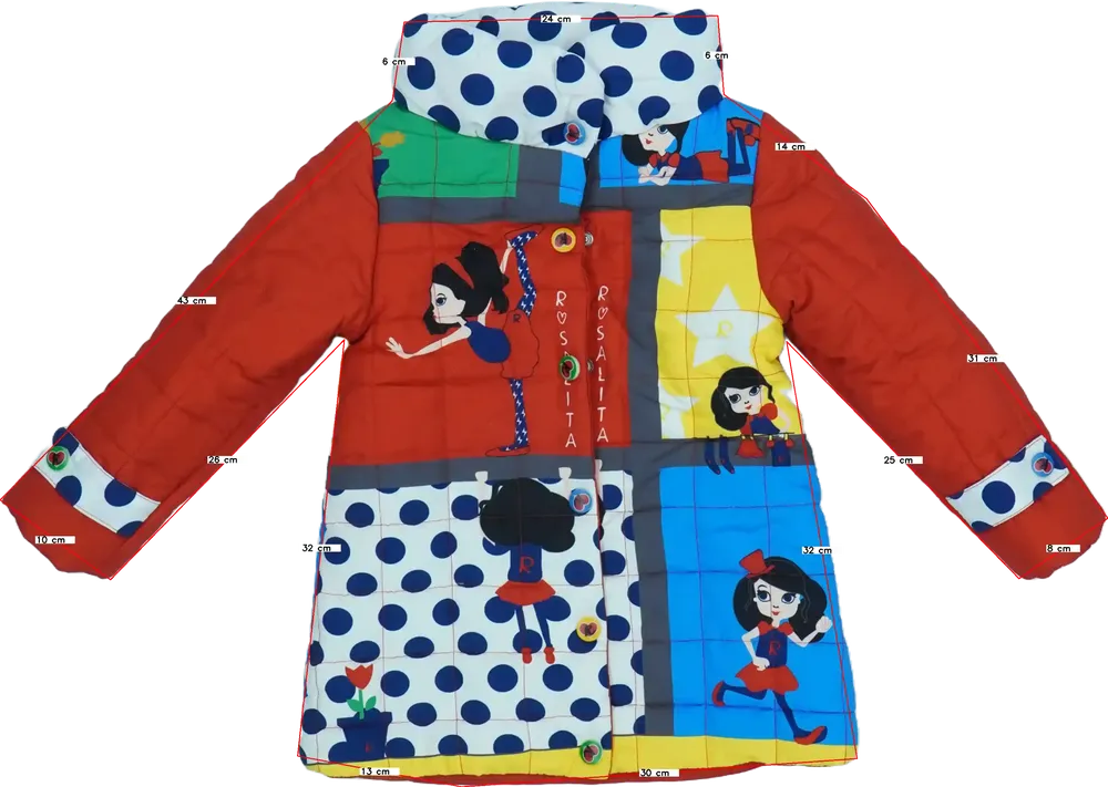 Többszínű Rosalita Télikabát EU 104 / UK 4 év / US 4T/XS