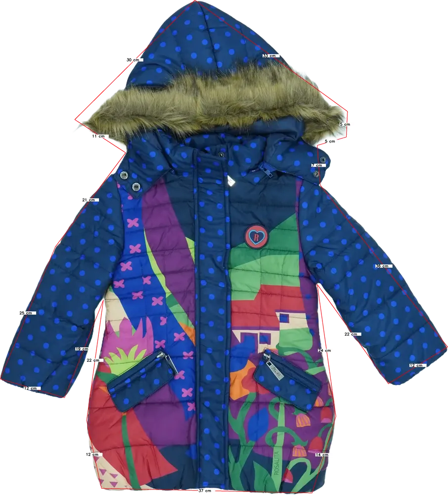 Kék Rosalita Télikabát EU 104 / UK 4 év / US 4T/XS