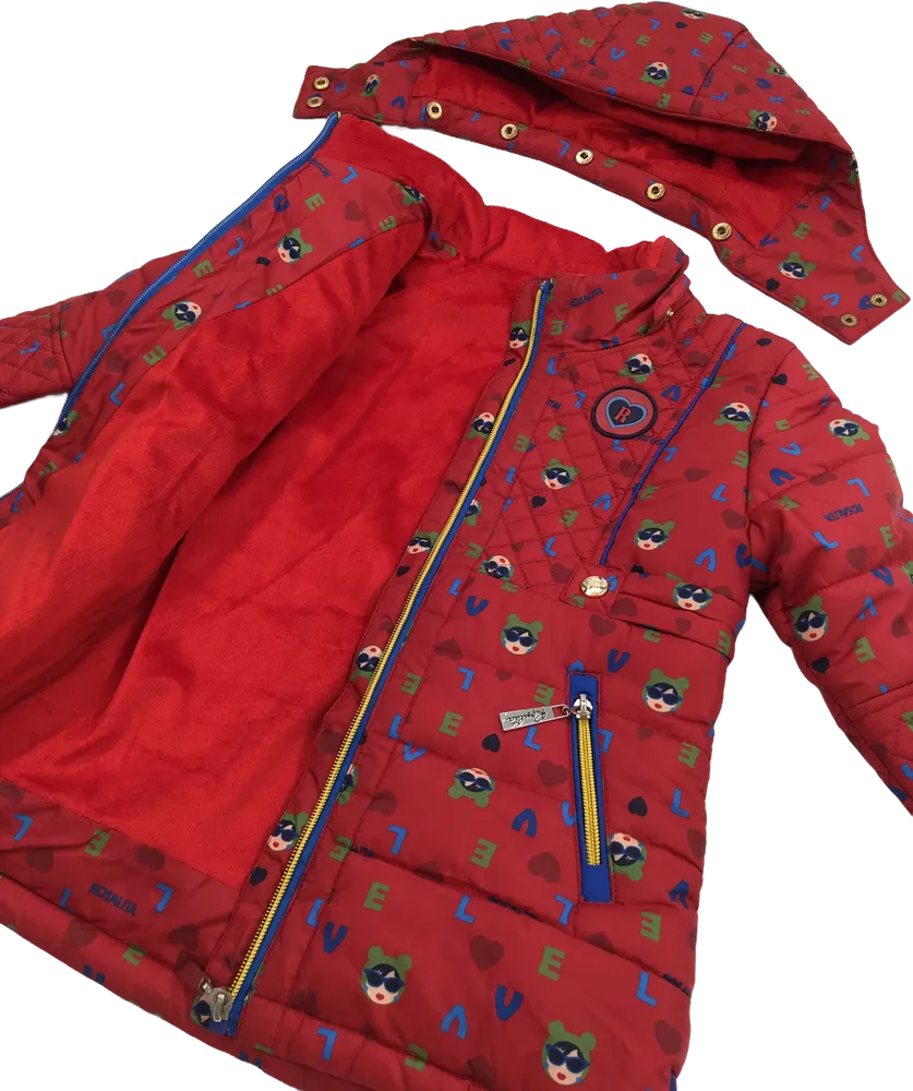 Piros Rosalita Télikabát EU 104 / UK 4 év / US 4T/XS