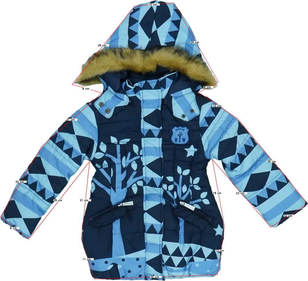Kék Rosalita Télikabát EU 104 / UK 4 év / US 4T/XS
