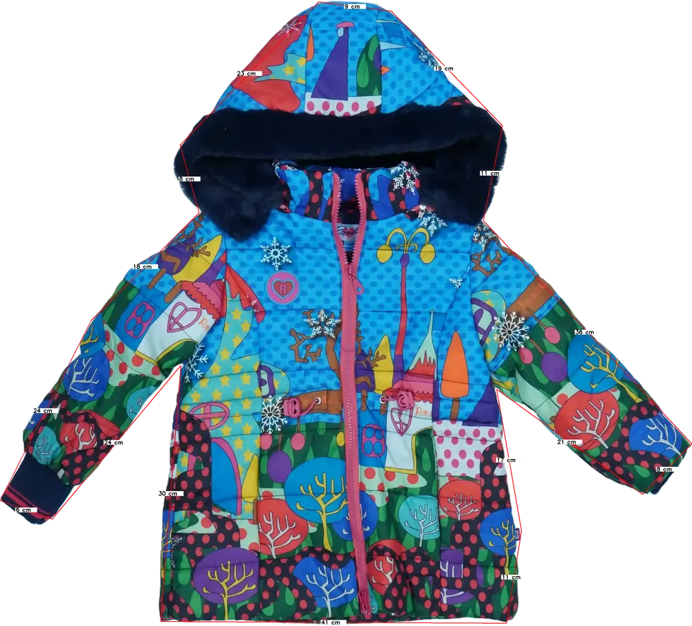 Többszínű Rosalita Télikabát EU 104 / UK 4 év / US 4T/XS