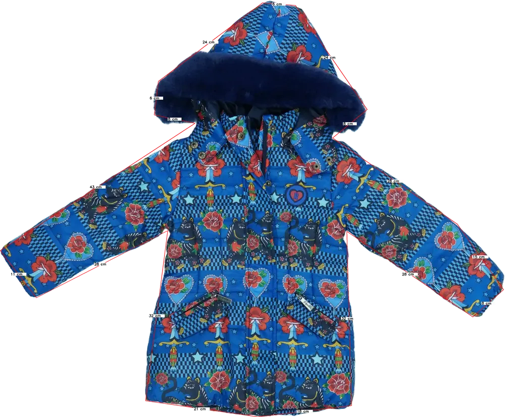 Többszínű Rosalita Télikabát EU 104 / UK 4 év / US 4T/XS