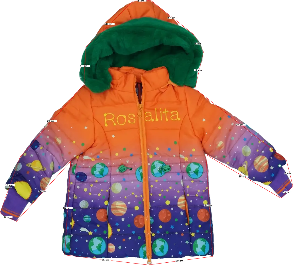 Sárga (narancs) Rosalita Télikabát EU 104 / UK 4 év / US 4T/XS