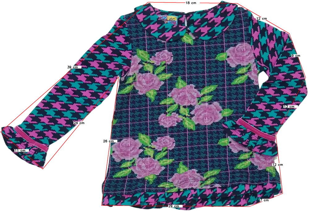 Többszínű Rosalita Hosszú ujjú felső EU 104 / UK 4 év / US 4T/XS