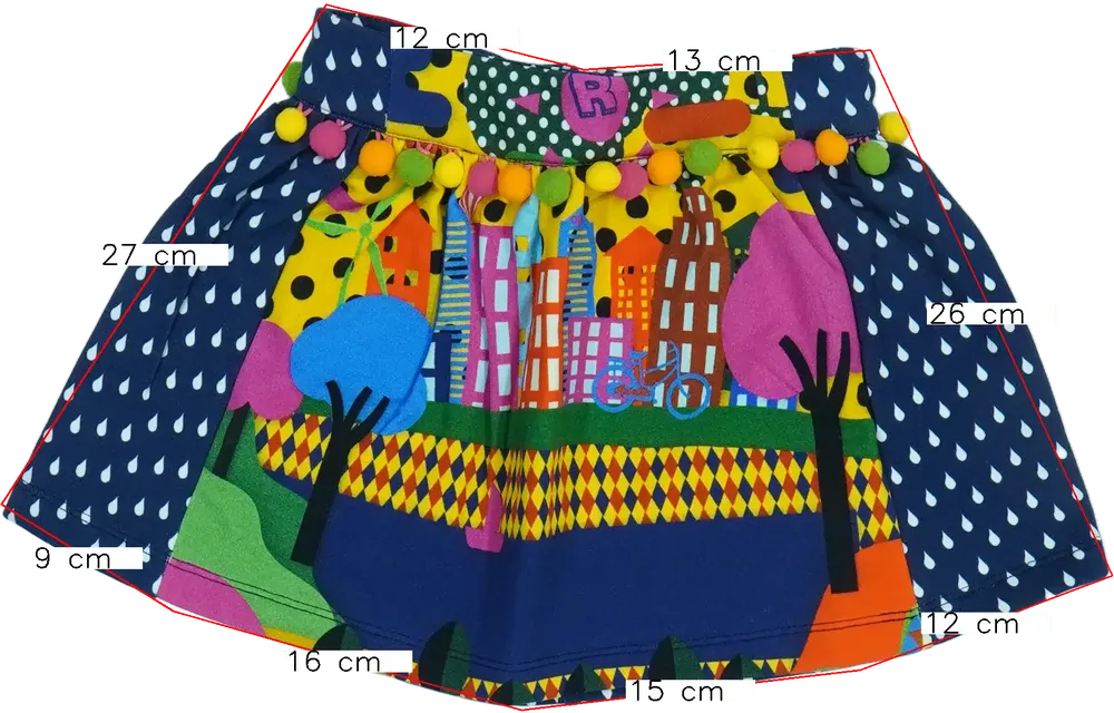 Többszínű Rosalita Szoknya EU 98 / UK 3 év / US 3T