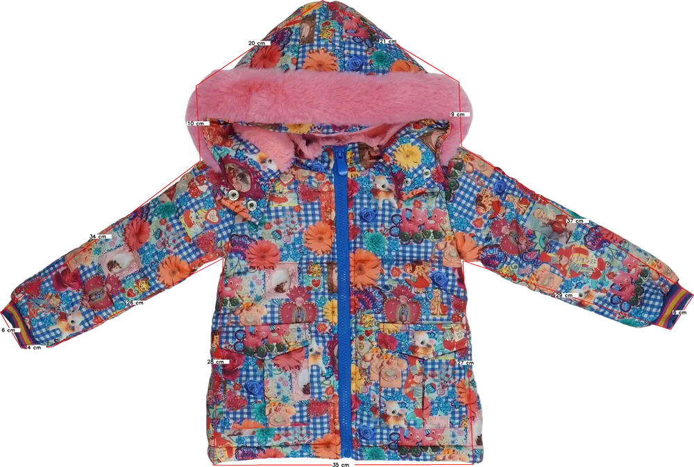 Többszínű Rosalita Télikabát EU 98 / UK 3 év / US 3T
