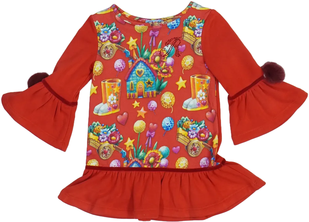 Piros Rosalita Tunika EU 104 / UK 4 év / US 4T/XS