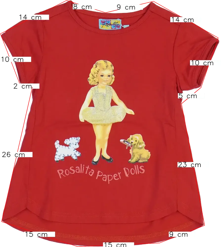 Piros Rosalita Tunika EU 104 / UK 4 év / US 4T/XS