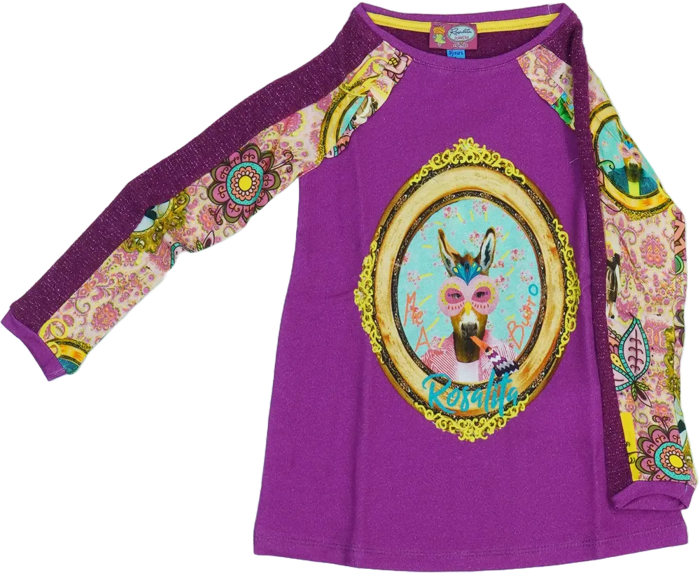 Lila Rosalita Hosszú ujjú felső EU 104 / UK 4 év / US 4T/XS