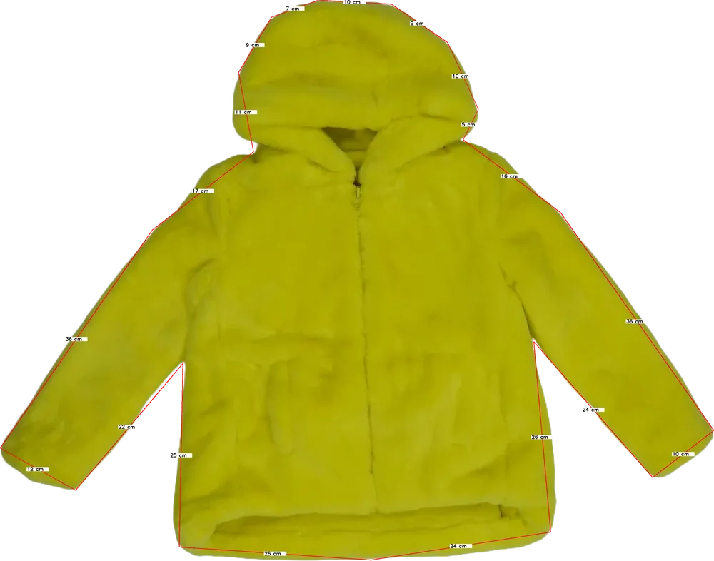 Sárga Rosalita Szőrmekabát EU 116 / UK 6 év / US 6 év/S