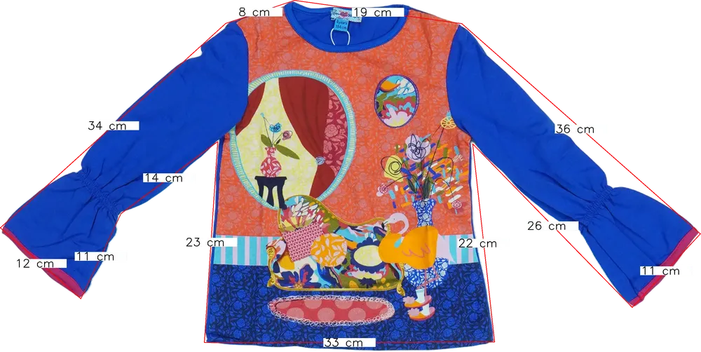 Kék Rosalita Hosszú ujjú felső EU 104 / UK 4 év / US 4T/XS