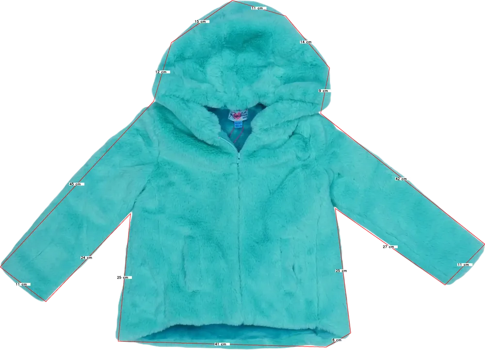 Kék Rosalita Szőrmekabát EU 110 / UK 5 év / US 5 év/XS