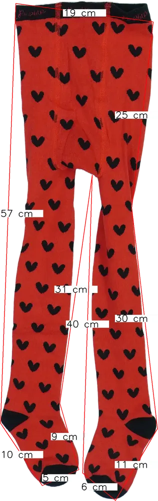 Piros Rosalita Harisnya EU 110 / UK 5 év / US 5 év/XS