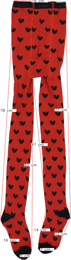 Piros Rosalita Harisnya EU 128 / UK 8 év / US 8 év/M