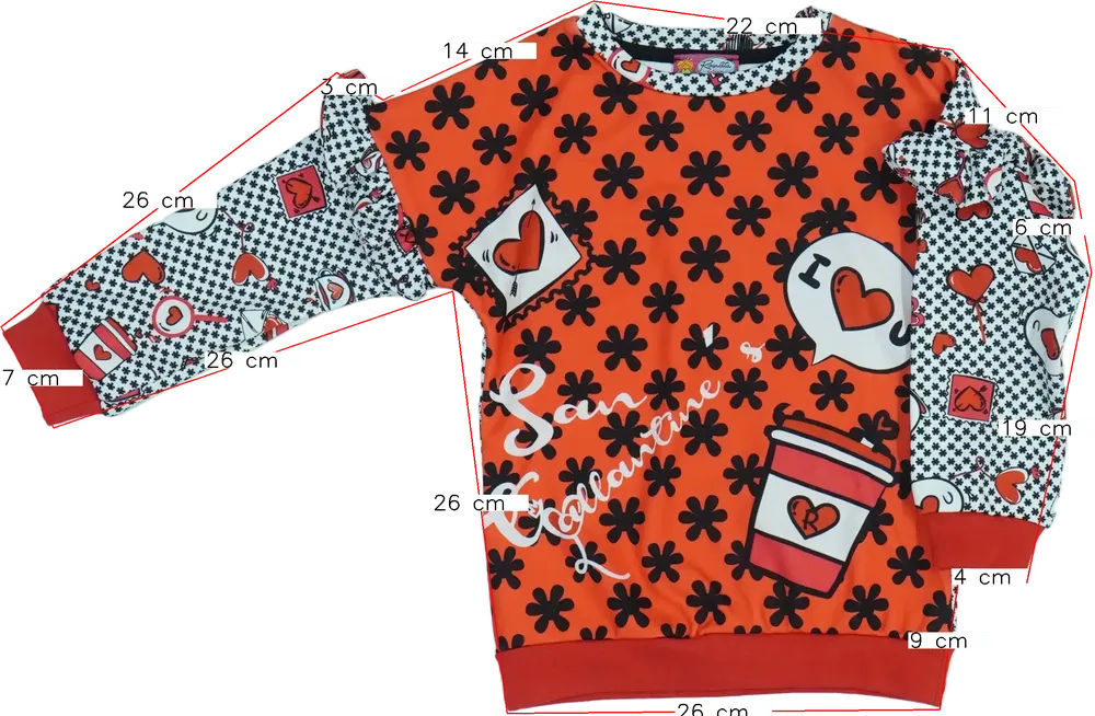 Piros Rosalita Pulóver EU 98 / UK 3 év / US 3T