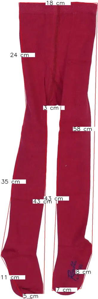 Piros Rosalita Harisnya EU 110 / UK 5 év / US 5 év/XS