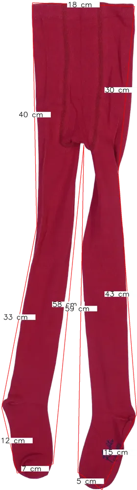 Piros Rosalita Harisnya EU 128 / UK 8 év / US 8 év/M