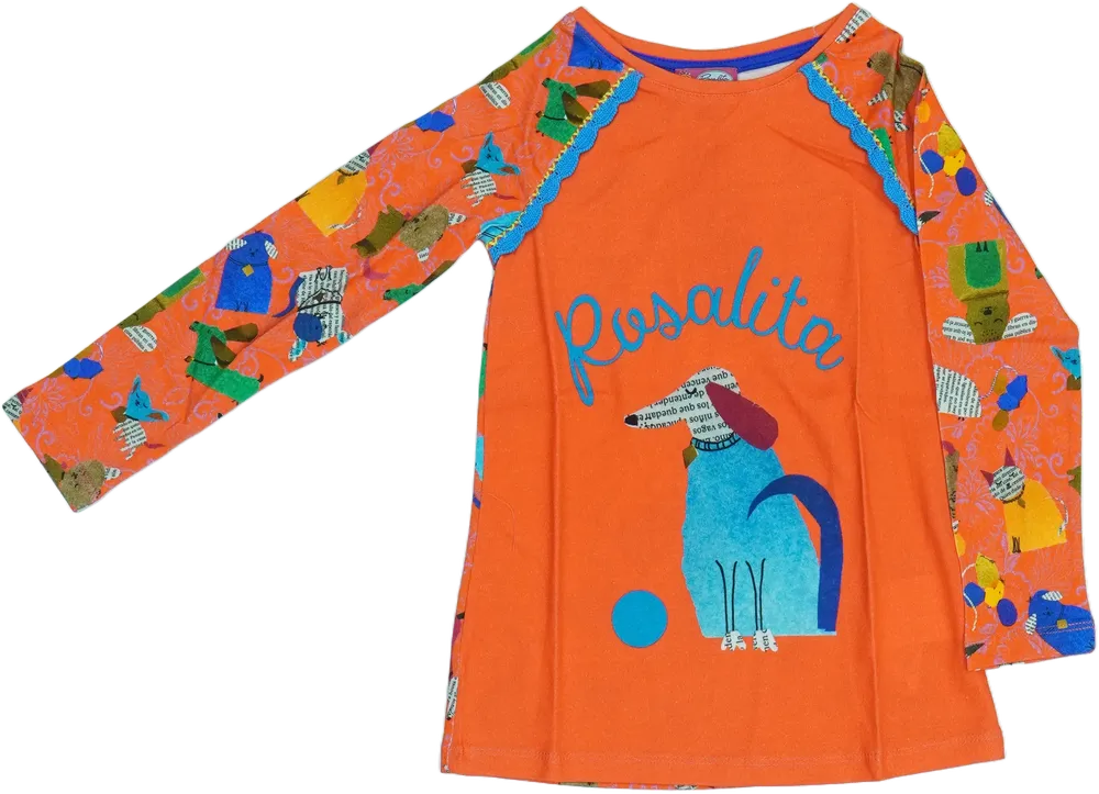 Sárga (narancs) Rosalita Hosszú ujjú felső EU 104 / UK 4 év / US 4T/XS