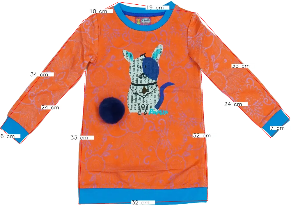 Sárga (narancs) Rosalita Pulóver EU 104 / UK 4 év / US 4T/XS