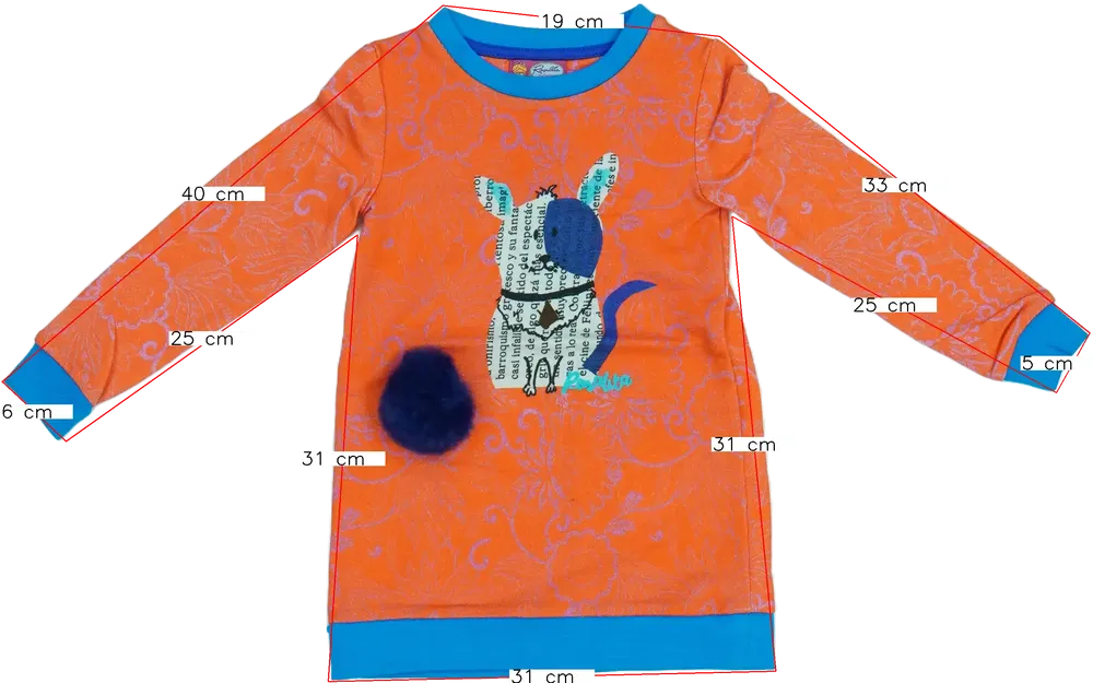 Sárga (narancs) Rosalita Pulóver EU 98 / UK 3 év / US 3T