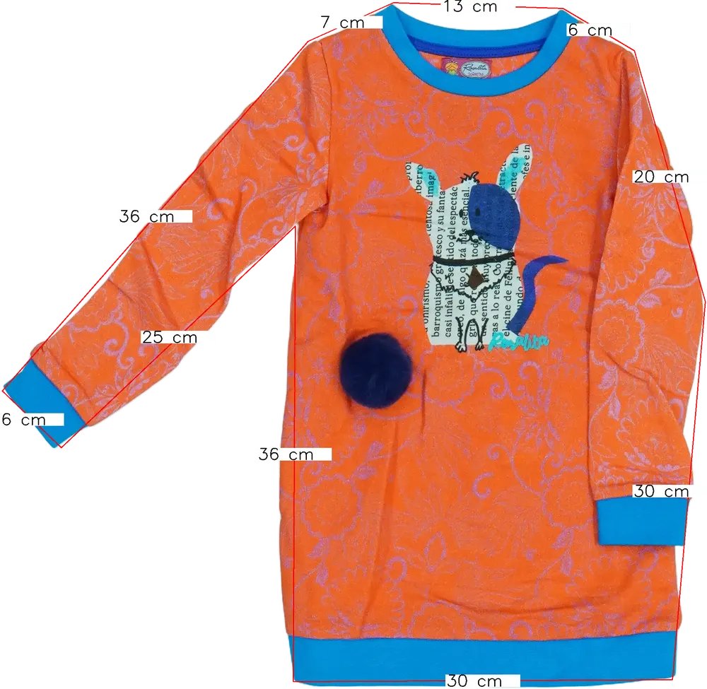 Sárga (narancs) Rosalita Pulóver EU 110 / UK 5 év / US 5 év/XS