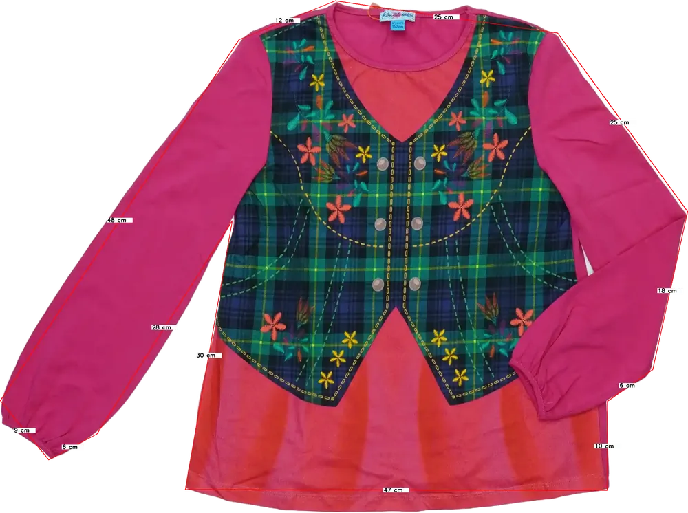 Rózsaszín Rosalita Hosszú ujjú felső EU 152 / UK 12 év / US 12 év/L