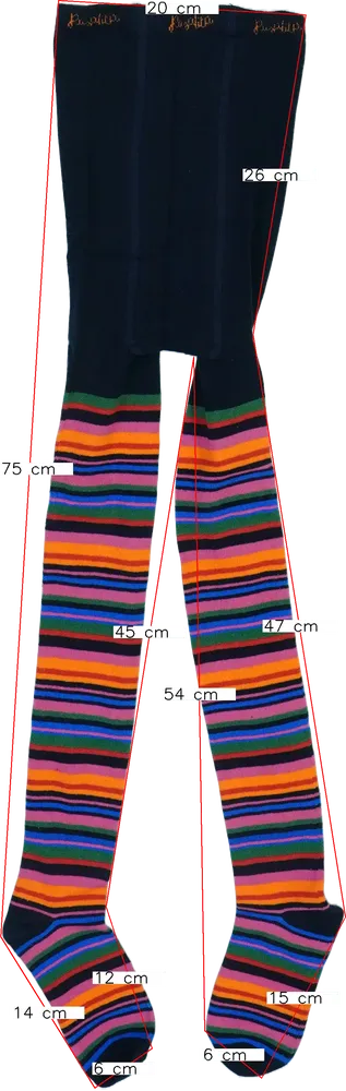 Többszínű Rosalita Harisnya EU 128 / UK 8 év / US 8 év/M
