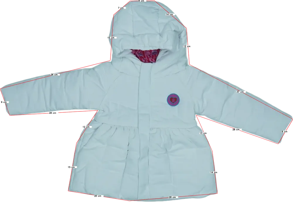 Fehér Rosalita Télikabát EU 110 / UK 5 év / US 5 év/XS